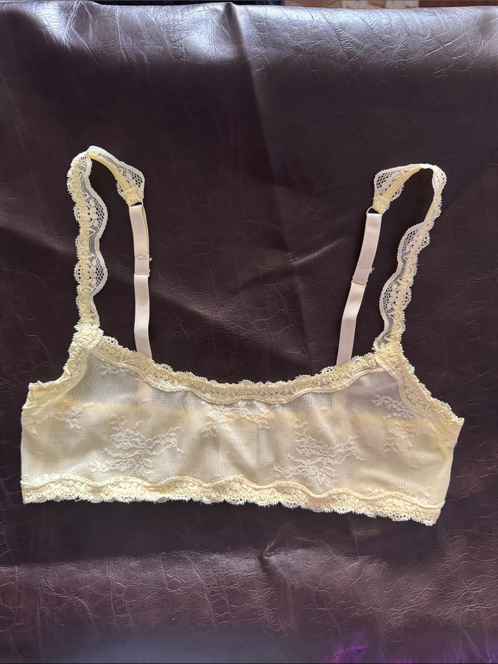 Edikted Lace Bralette in Pale Yellow 29.B1